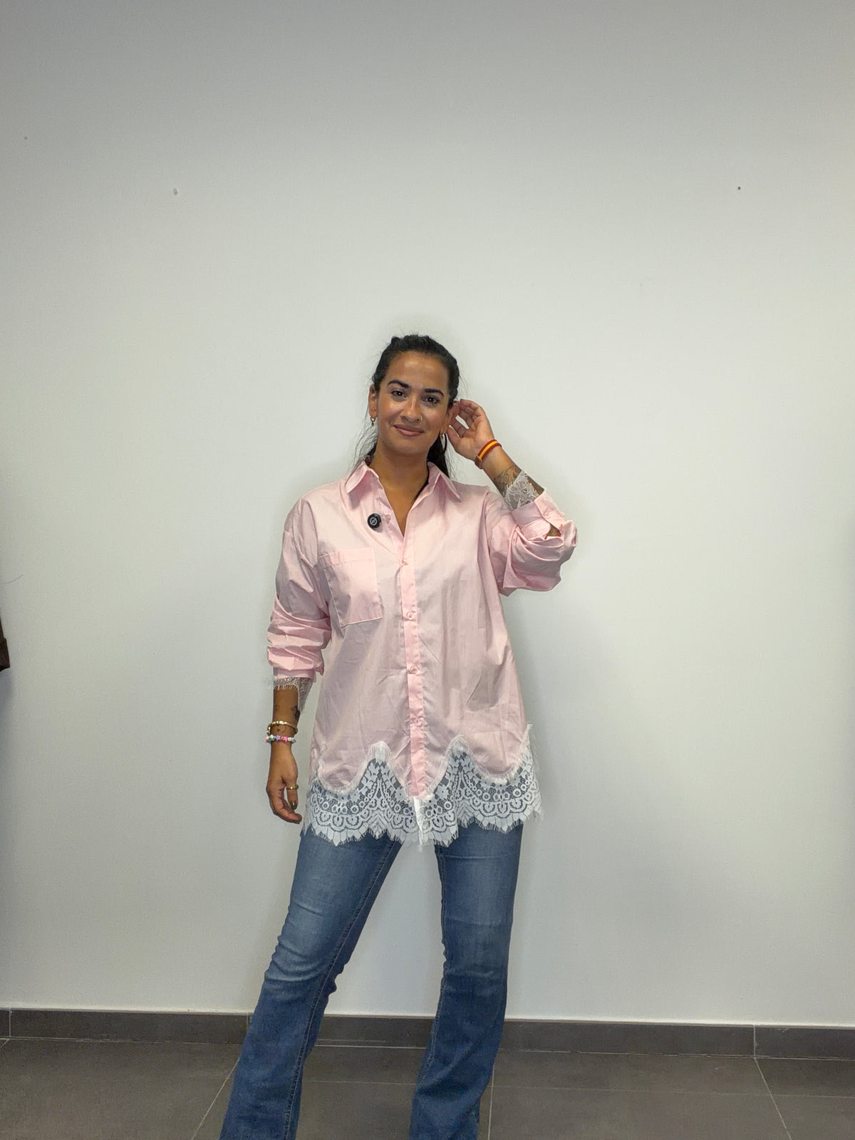 •CAMISA PEPLUM ROSA•