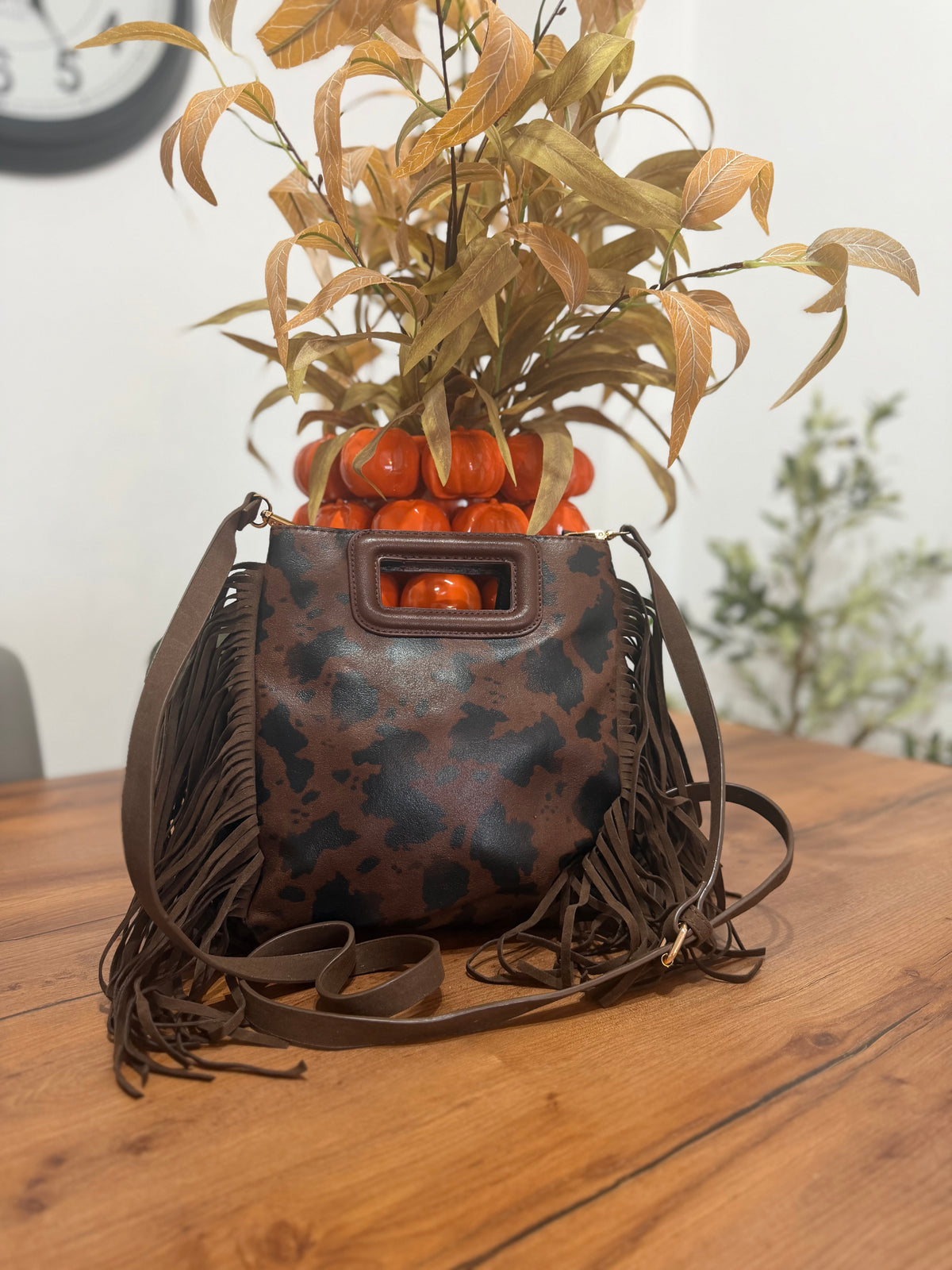 •Bolso Texas vaca marrón•