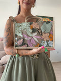 •BOLSO FLOWER MENTA•