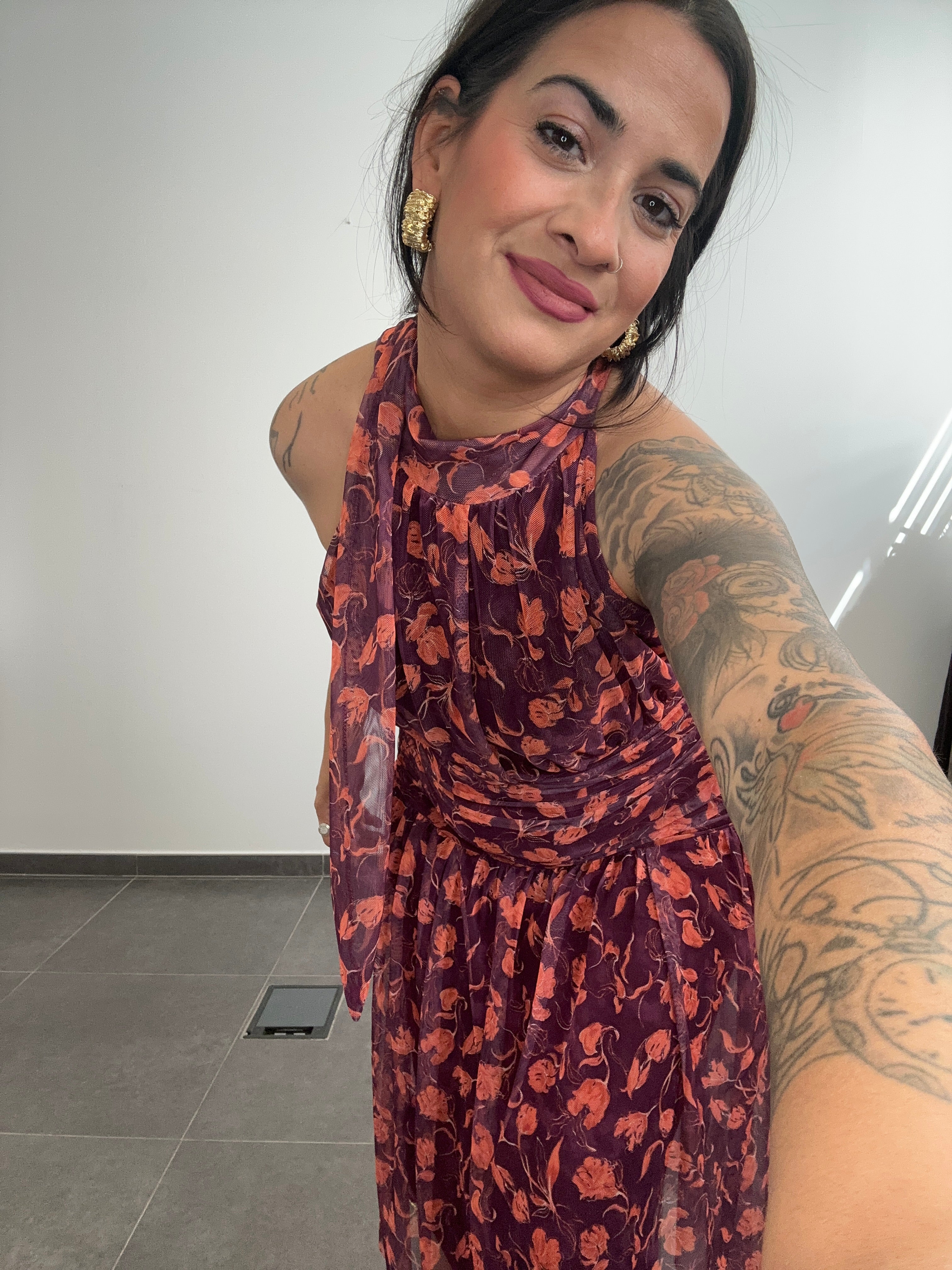 VESTIDO MIDI FLORAL
