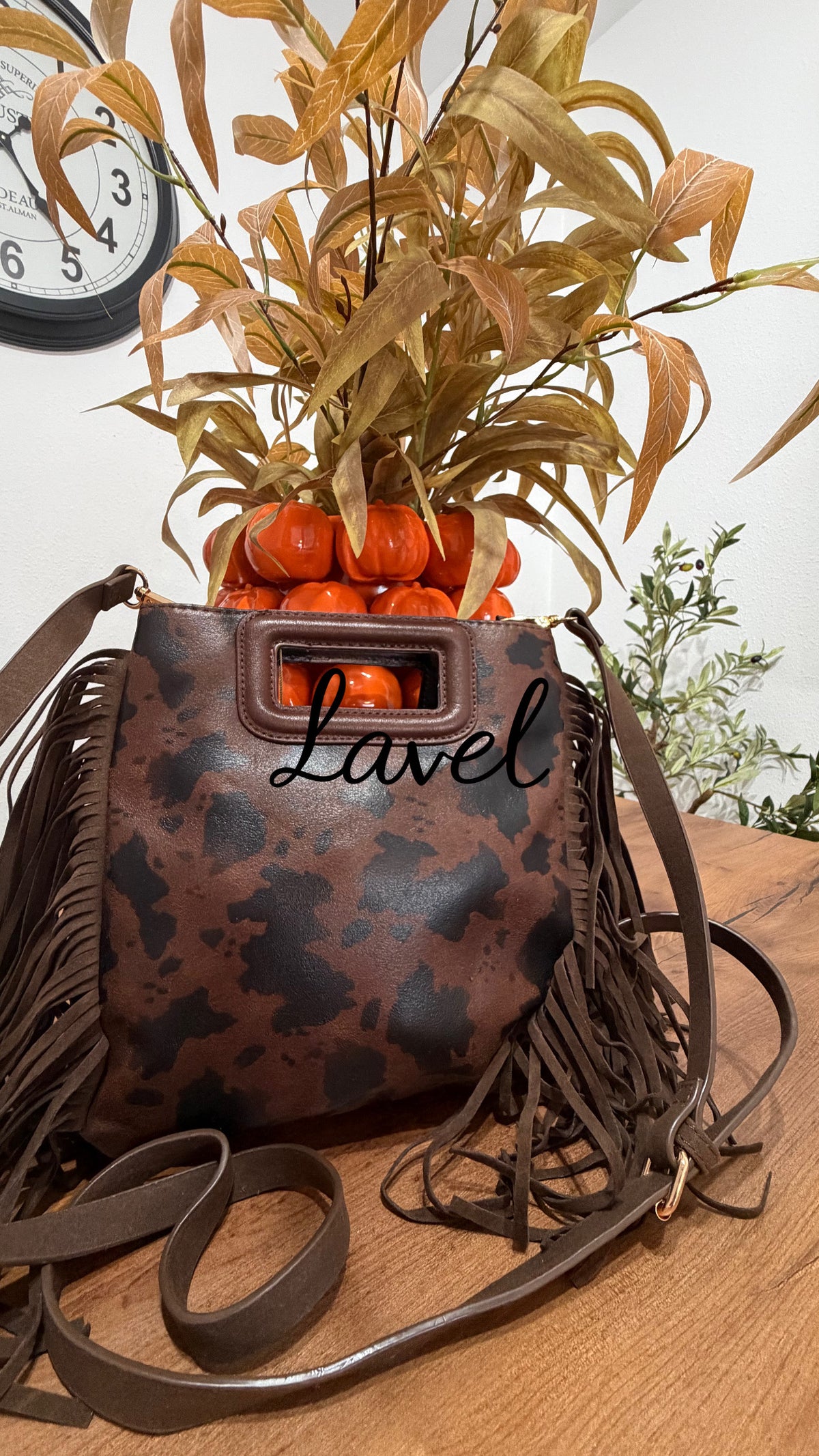 •Bolso Texas vaca marrón•