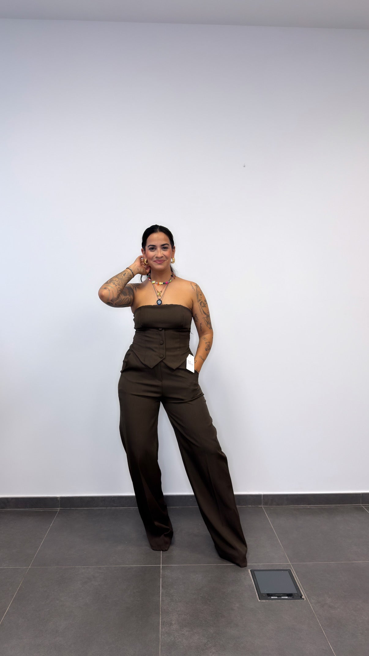 CONJUNTO TRAJE CHOCO.