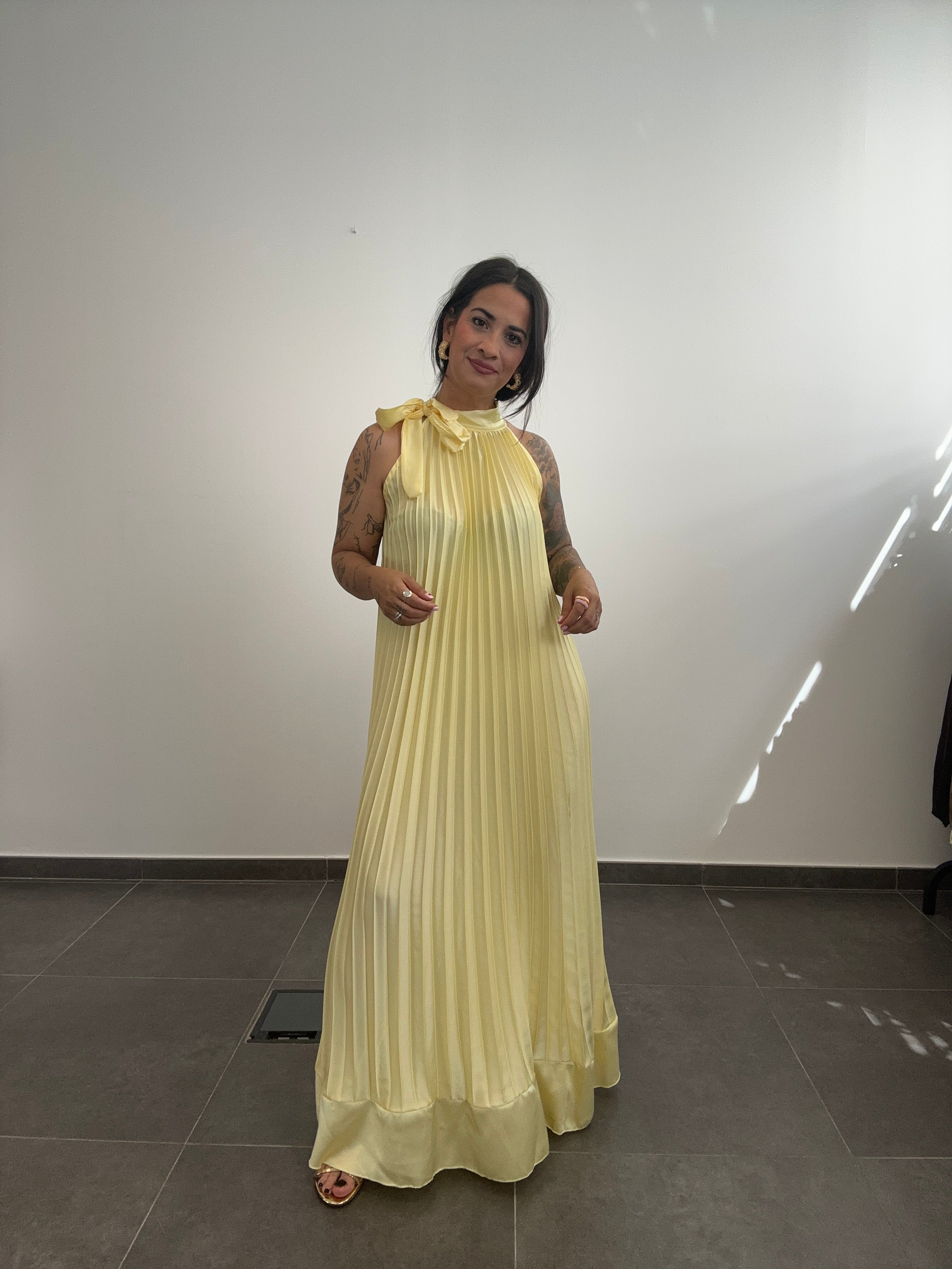 VESTIDO TABLAS AMARILLO.
