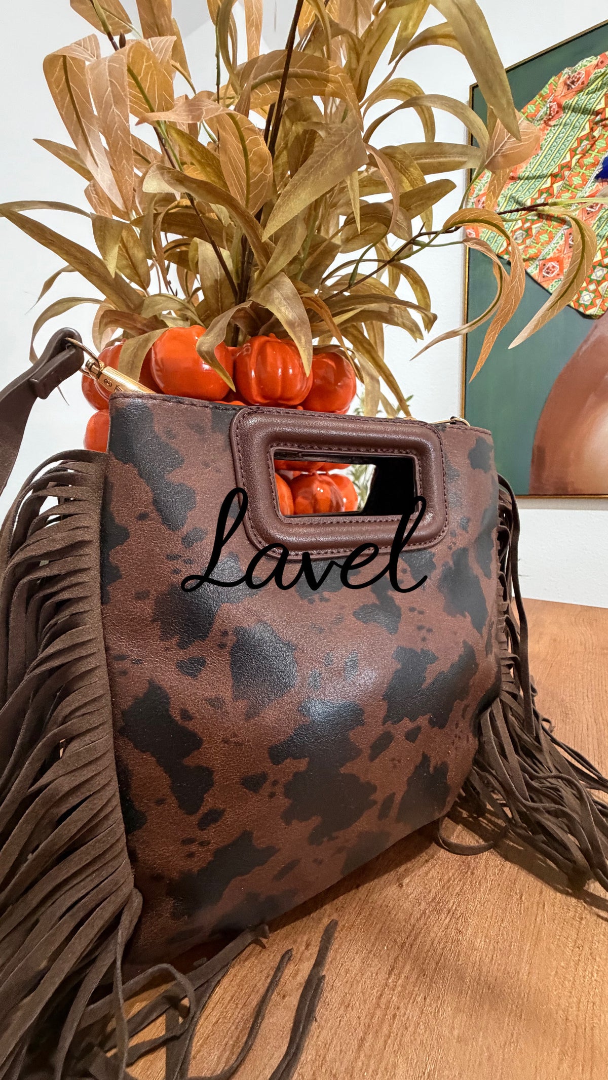 •Bolso Texas vaca marrón•