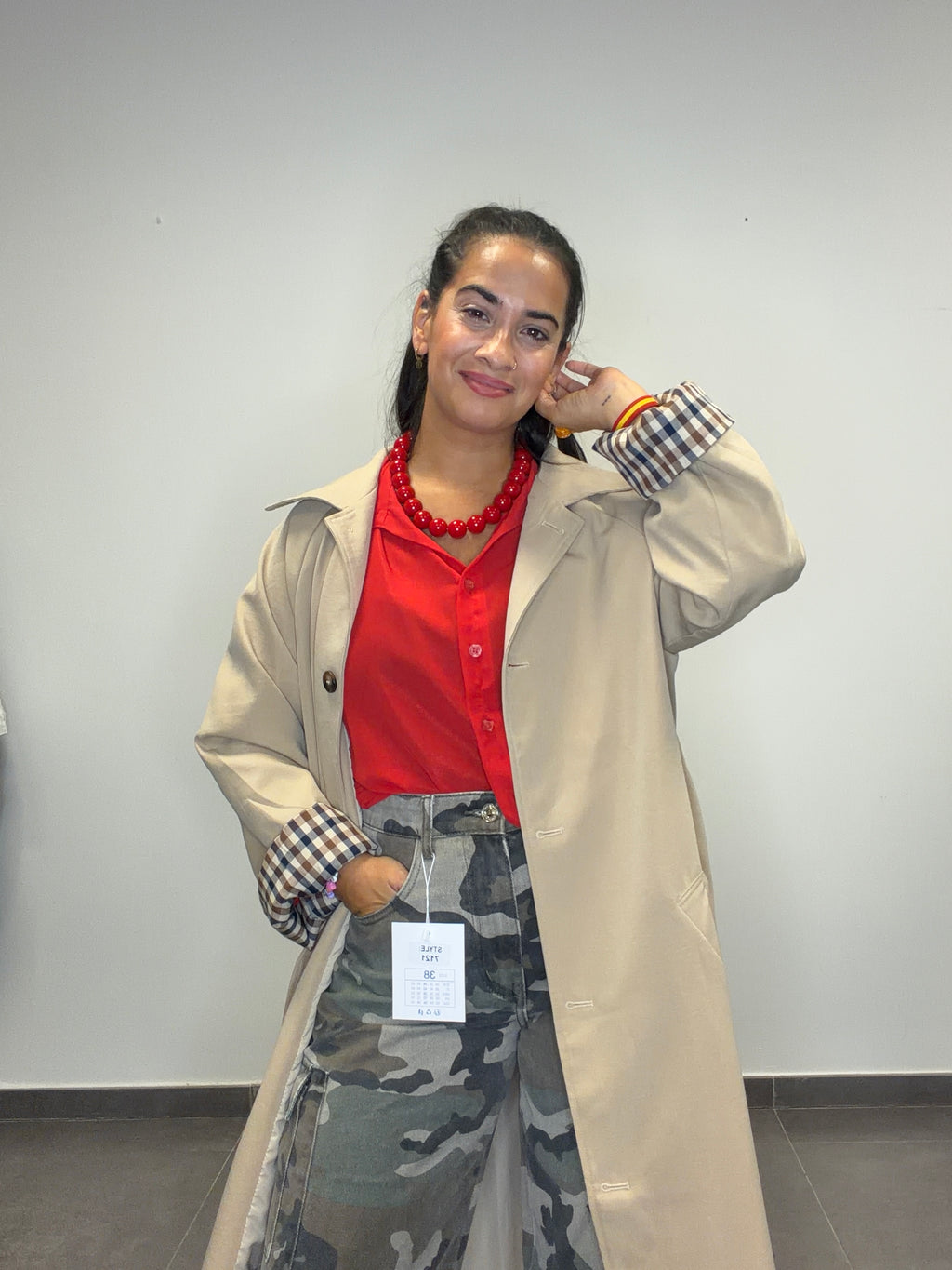 •CAMISA GASA ROJA•