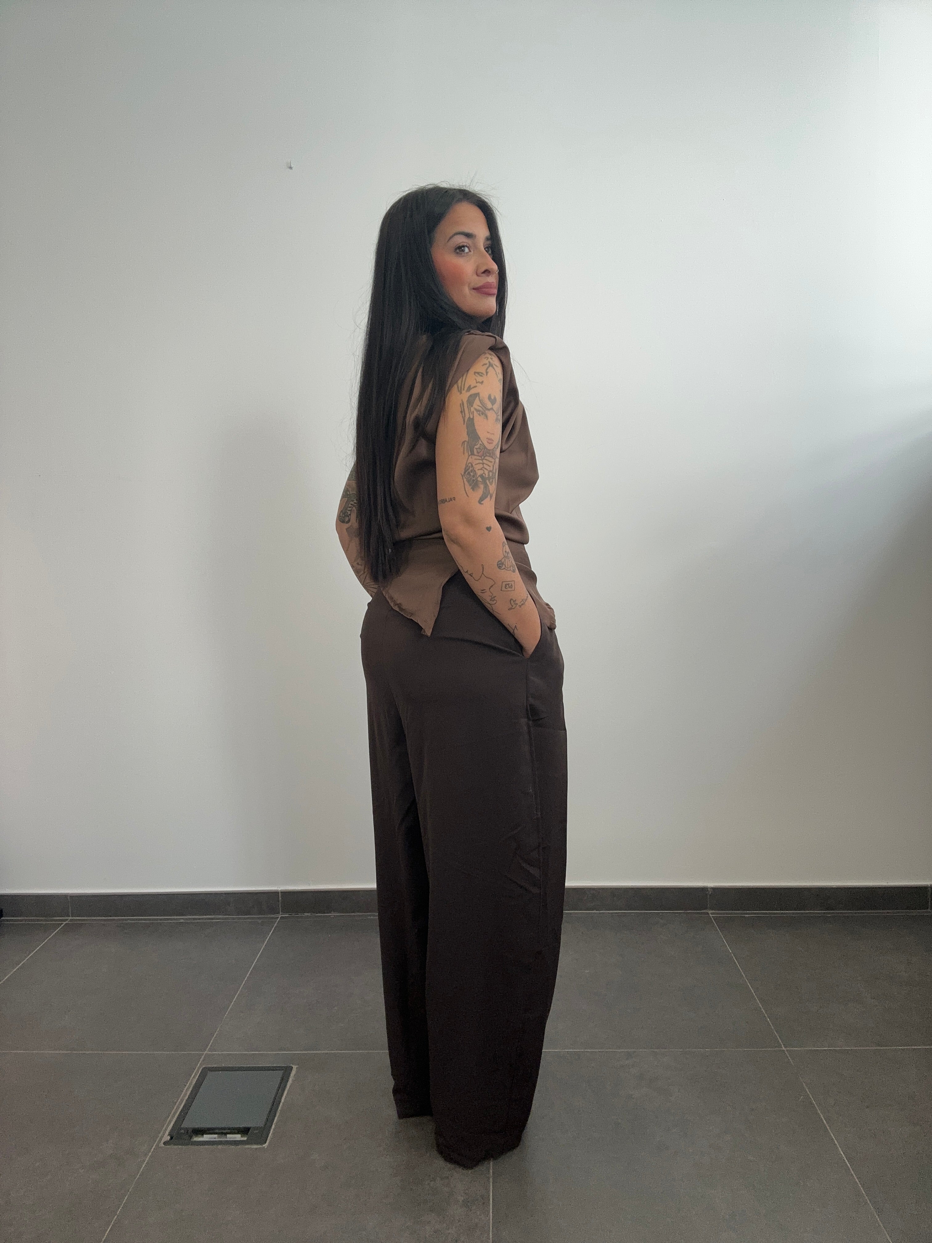 PANTALÓN SOLAPA MARRÓN