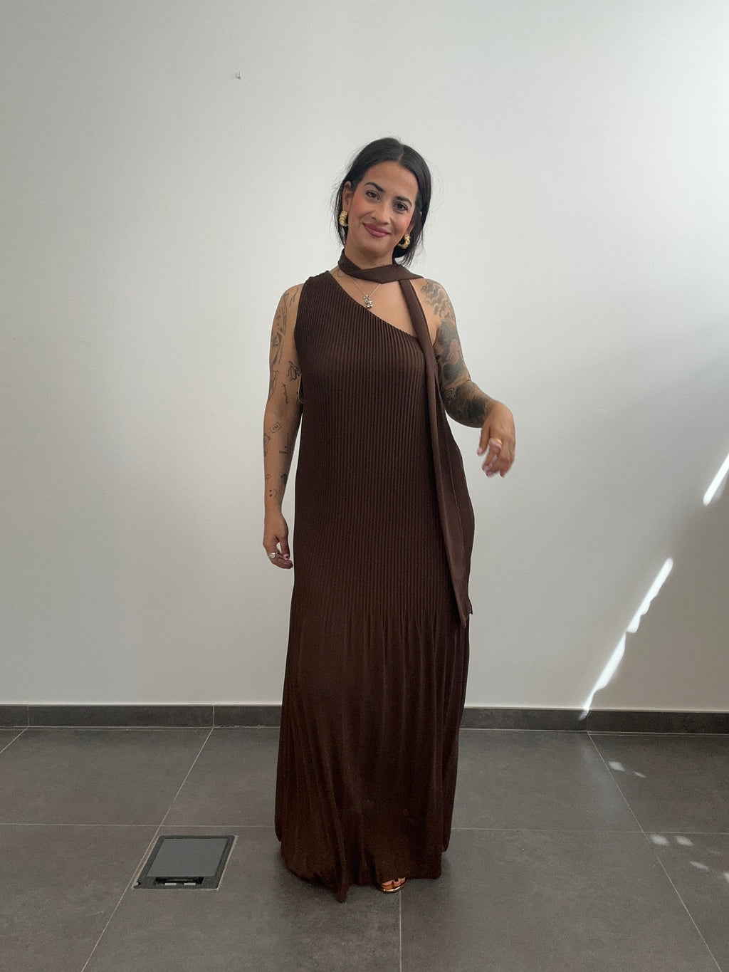 VESTIDO CLEO CHOCOLATE.