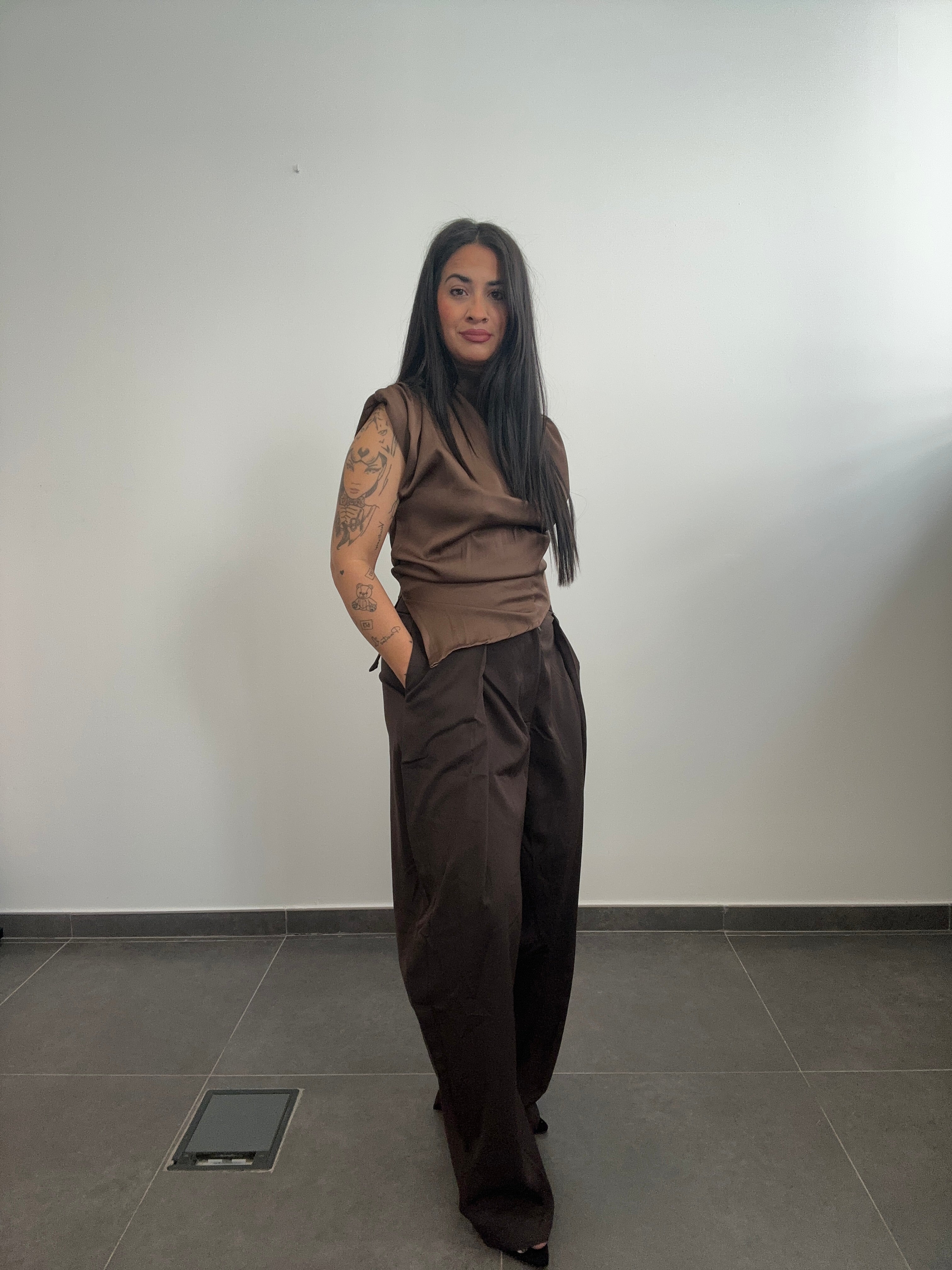 PANTALÓN SOLAPA MARRÓN