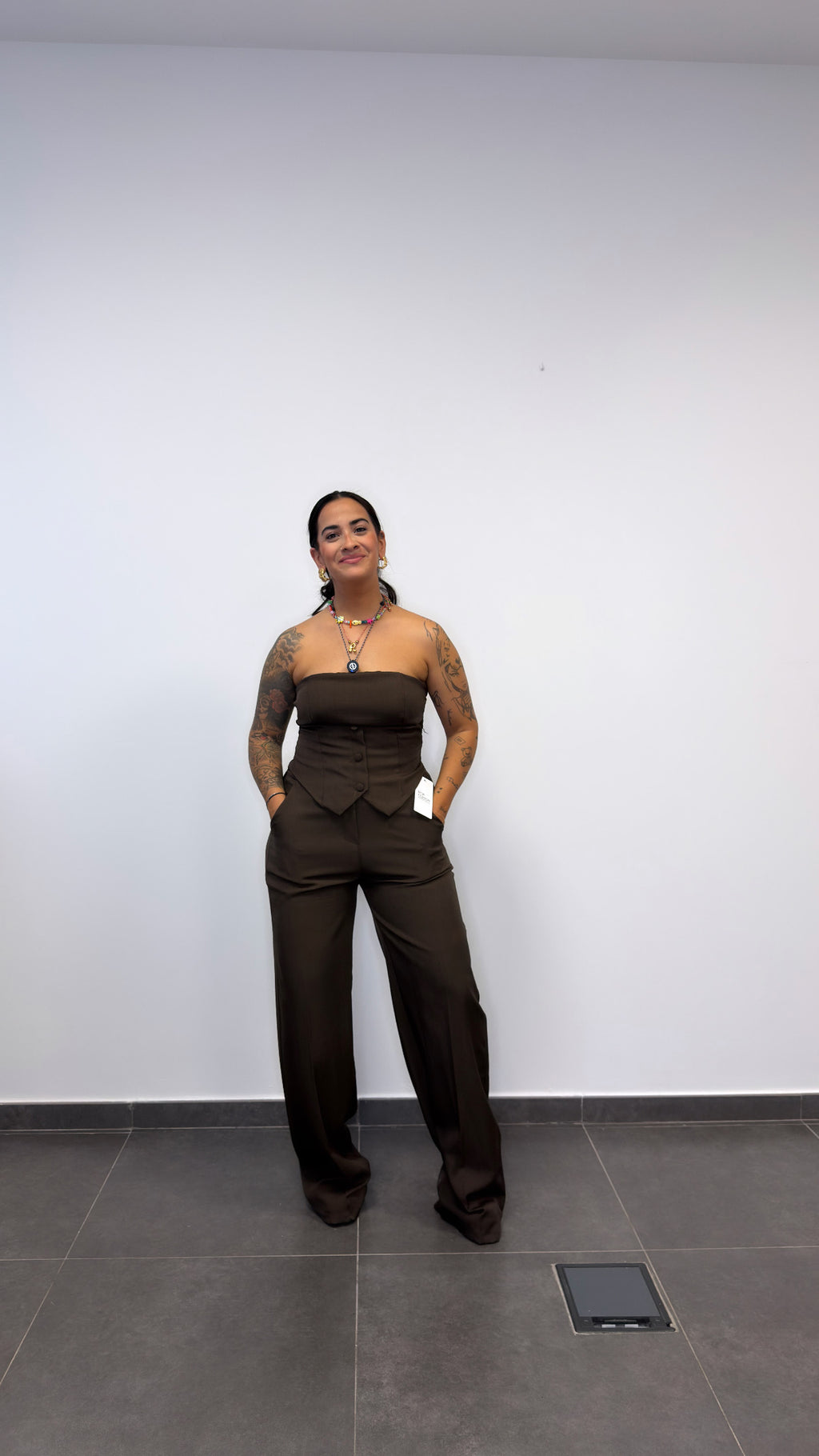 CONJUNTO TRAJE CHOCO.