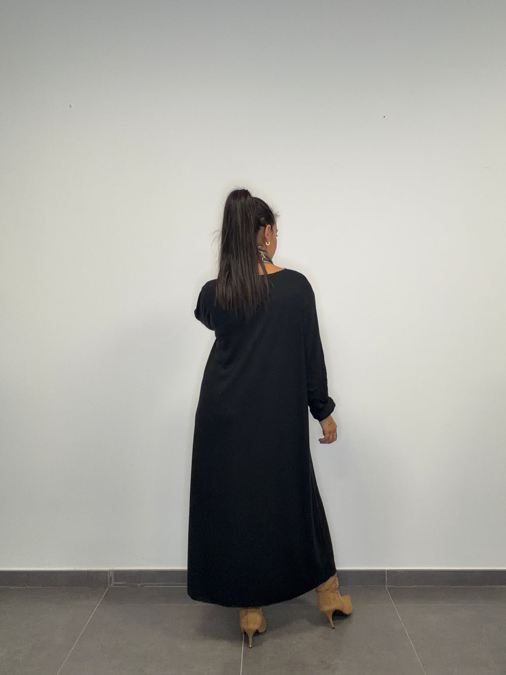 •VESTIDO PUNTO PERÚ NEGRO•