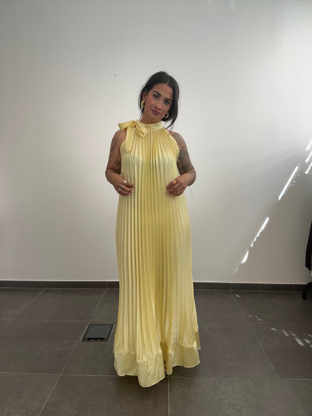 VESTIDO TABLAS AMARILLO.