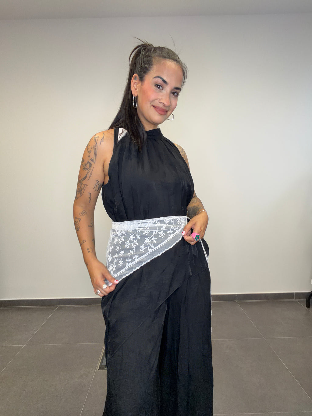 BANDANA BORDADA BLANCA.