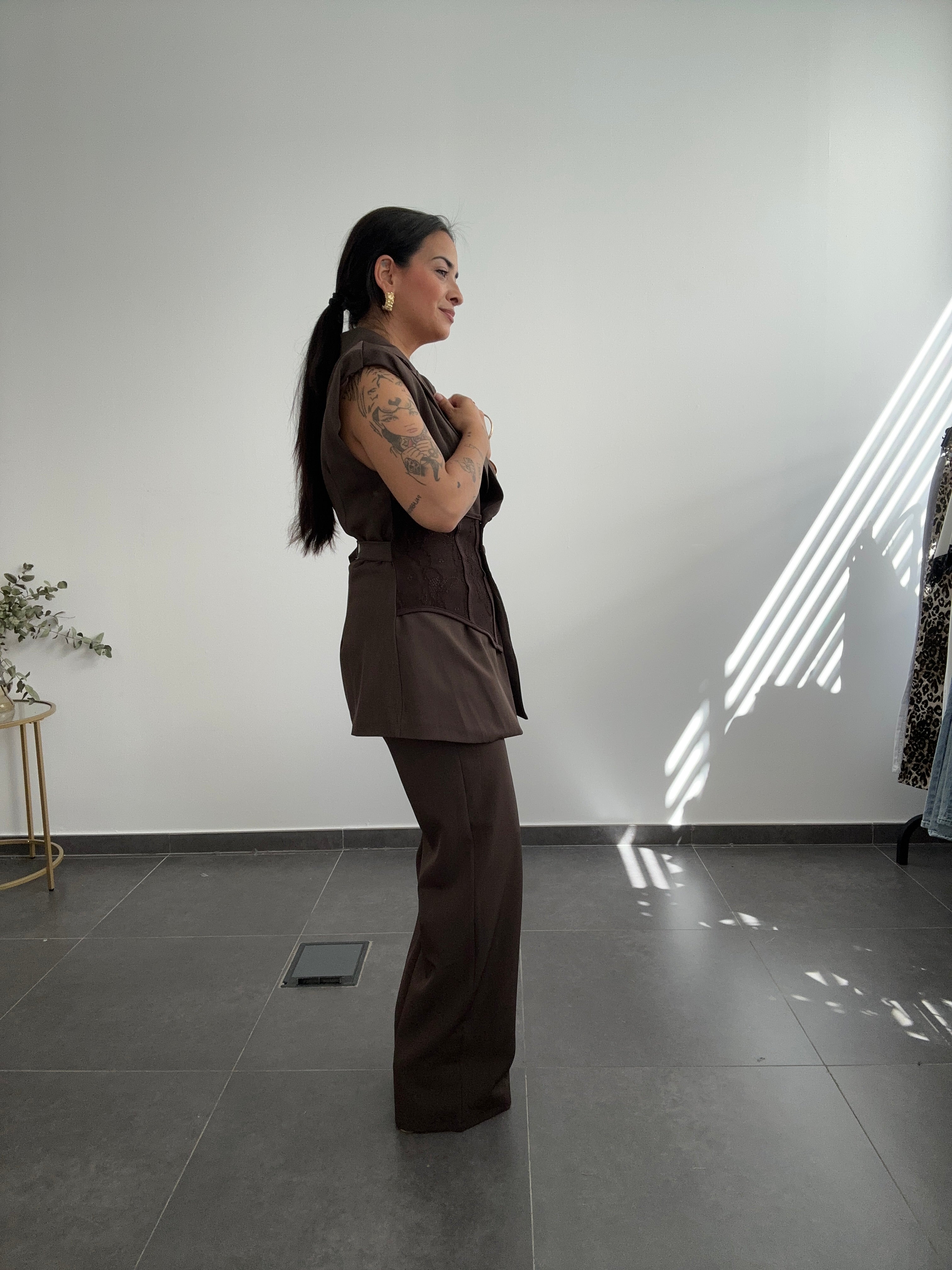 TRAJE CORSET CHOCOLATE