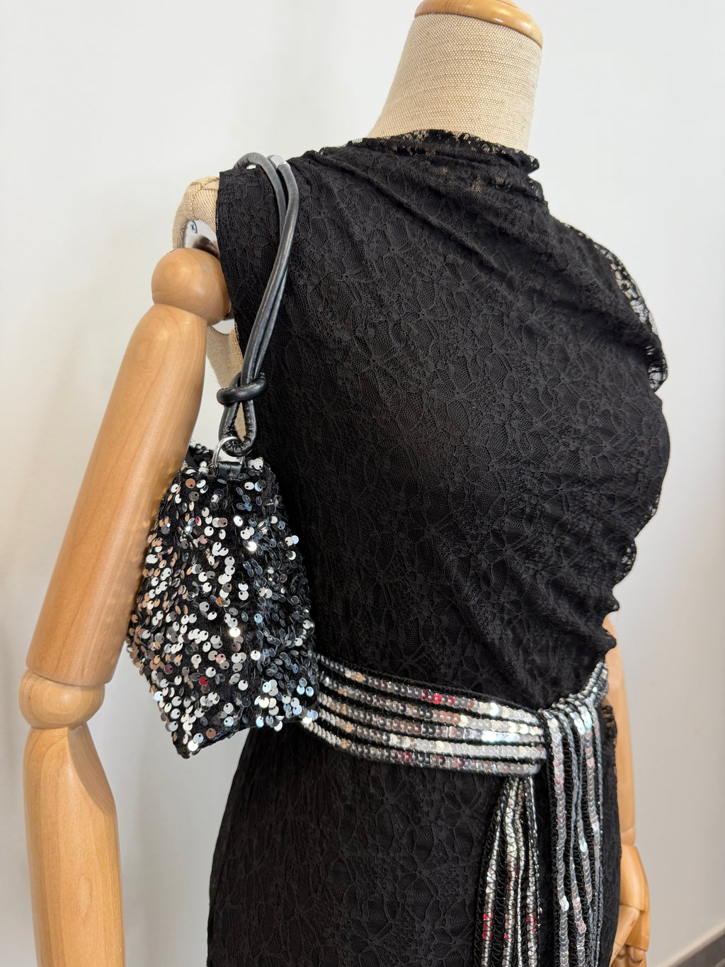 Bolso terciopelo lentejuelas