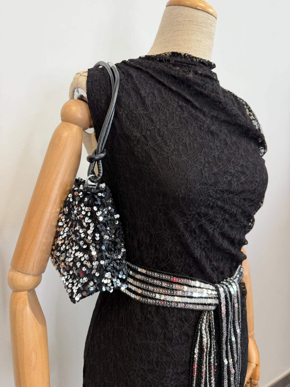 Bolso terciopelo lentejuelas