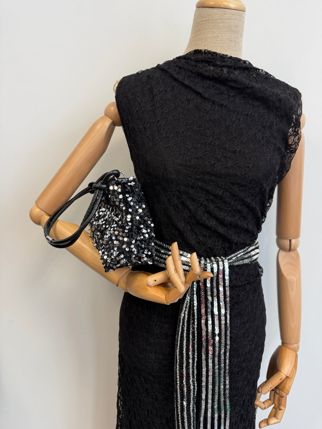 Bolso terciopelo lentejuelas